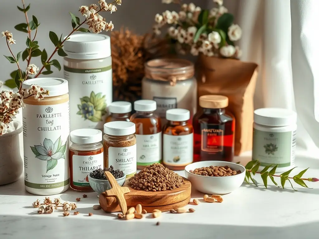 A serene and inviting image of hemp products, including tinctures, oils, and wellness accessories, displayed on a natural wood surface with soft, diffused lighting. The scene evokes a sense of calm and well-being.